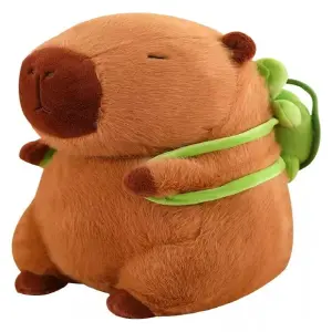 Peluche Capibara con Mochila de Tortuga: ¡El dúo perfecto! - Peluche Capibara Con Mochila De Tortuga