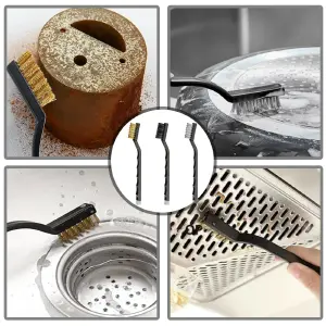 Set de 3 Cepillos de Limpieza Metálicos: La Solución Definitiva para una Limpieza Profunda - Set Cepillos De Limpieza En Alambre 3und