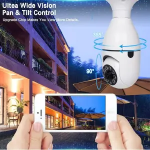 Cámara Bombillo HD Giratoria 360°: Seguridad Inteligente para tu Hogar - Cámara Bombillo HD Giratoria 360°