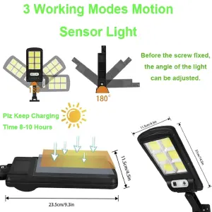 LAMPARA SOLAR 120 LED EXTERIORES CONTROL: Iluminación Exterior Inteligente - LAMPARA SOLAR 120 LED EXTERIORES CONTROL