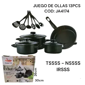 Juego de Ollas 13 Piezas JA4174: Elegancia y Funcionalidad en Tu Cocina - JUEGO DE OLLAS 13PCS JA4174
