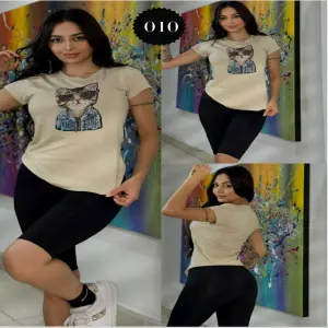 CONJUNTO BIKER BLUSA RF 010: Estilo y Comodidad en un Solo Conjunto - CONJUNTO BIKER BLUSA RF 010
