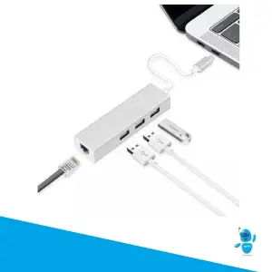 Tipo C Hub RJ45 LAN + 3 Puertos USB 2.0: Conectividad Total - Tipo C Hub Rj45 Lan + 3 Puertos Usb 2.0
