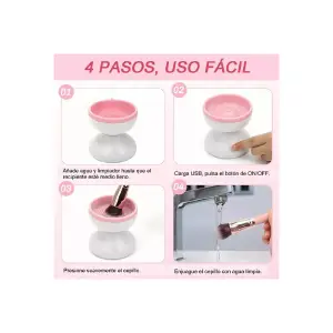 Limpiador de Brochas de Maquillaje Eléctrico Brushine® - Limpiador Brocha Pinceles Maquillaje