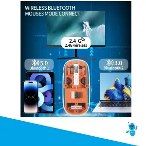 Mouse Transparente LED Inalámbrico: Elegancia y Precisión - Mouse Transparente Led Inalámbrico
