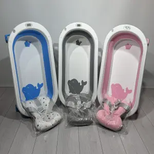 BAÑERA PLEGABLE CON COJÍN Y TERMÓMETRO: La solución perfecta para el baño de tu bebé - BAÑERA PLEGABLE CON COJÍN Y TERMOMETRO
