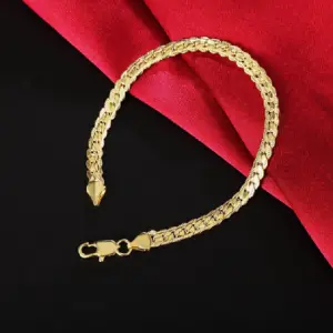 BRAZALETE ESPIGA 18K: Elegancia atemporal - BRAZALETE ESPIGA 18K