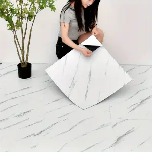 Baldosas Adhesivas Blancas 60x60: ¡Transforma tu espacio! - Baldosa adhesiva 60x60 28pcs blanco 268