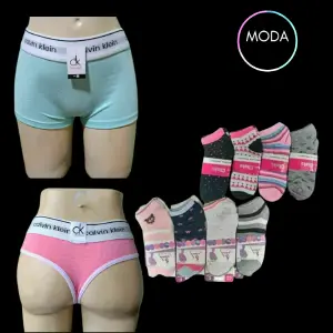 Pack Exclusivo: 6 Tangas CK de Algodón y 6 Pares de Medias - 6 TANGAS CK EN ALGODON + 6 PARES MEDIAS
