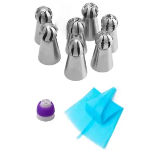 Kit Decorador de Pasteles Profesional: 7 Boquillas para Hornear - Kit Decorador Pasteles 7 Boquillas Horno