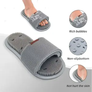 Zapatilla Chancla Limpiadora de Pies: ¡Revoluciona Tu Rutina de Ducha! - Zapatilla Chancla De Baño Limpiador pies