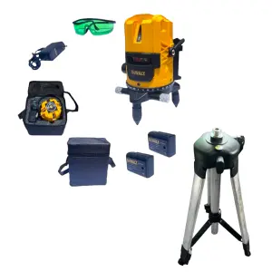 NIVEL LASER 5 LÍNEAS VERDES CON TRÍPODE: Precisión y Eficiencia en tus Proyectos - NIVEL LASER 5 LINEAS VERDES CON TRIPODE