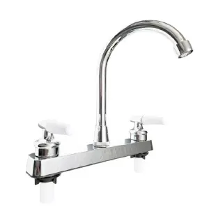 MEZCLADOR PARA LAVAPLATOS DE 8” CON CUELLO FIJO Y ACABADO ABS - MEZCLADOR LAVAPLATOS 8” CUELLO FIJO/ABS