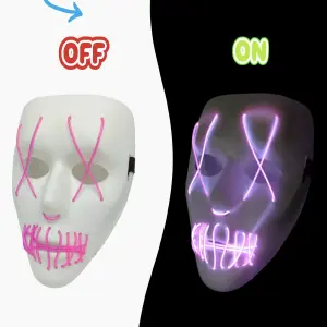 Máscaras de Halloween Luminosas: ¡Deslumbra en la Noche! - Máscaras con luz halloween motivos dife
