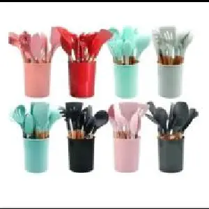 Set de Utensilios de Cocina de 12 Piezas - ¡Alegra tu Cocina con Color! - SET DE UTENSILIOS 12 PIEZAS COLORES