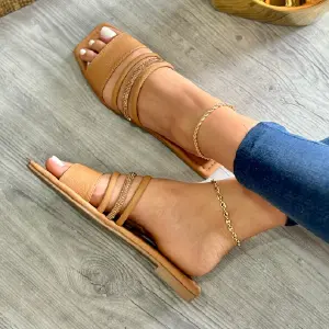 Calzado Dama SP-018: Sandalias Planas para un Estilo Inigualable - Calzado Dama SP-018 Sandalia Plana
