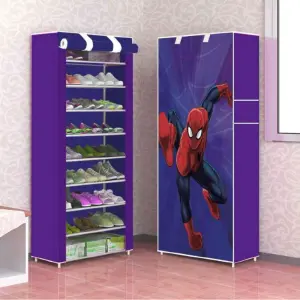 Zapatero de Tela con Diseño de Hombre Araña: ¡Organización y Estilo! - Zapatero En Tela Con Diseño Hombre Araña