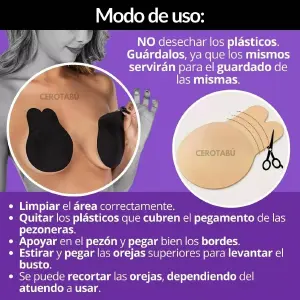 Cubrepezones Adhesivos Levanta Busto Brasie: ¡Realza tu silueta con naturalidad! - Cubrepezon Adhesivo Levanta Busto Brasie