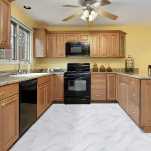 Azulejo Adhesivo Blanco 30x30: Elegancia y Durabilidad para tu Hogar - Azulejo adhesivo 30x30 blanco FK23D-237