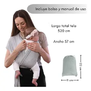 Fular Portabebés Ergonómico Elástico: ¡La manera más cómoda y segura de llevar a tu bebé! - Fular Portabebés Ergonómico Elástico