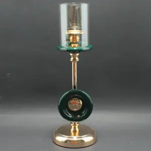 Candelabro Largo: Elegancia en Cerámica y Metal - Candelabro Largo cerámica y metal