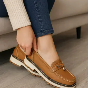 Mocasín para Dama en Cuero: Elegancia y Confort en Cada Paso - MOCASIN PARA DAMA EN CUERO