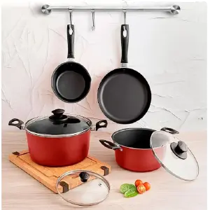 Batería de Cocina Just Cook: 7 Piezas de ILCO - Bateria Just Cook 7 Piezas ILCO GRIS