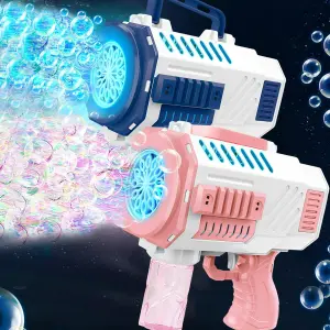 PISTOLA DE BURBUJAS CON LUZ LED: ¡Diversión Iluminada para Todos! - PISTOLA DE BURBUJAS CON LUZ LED