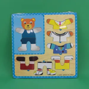 JUEGO DIDÁCTICO DE VESTIR, ENCAJABLE DE MADERA - JUEGO DIDÁCTICO DE VESTIR, ENCAJABLE DE