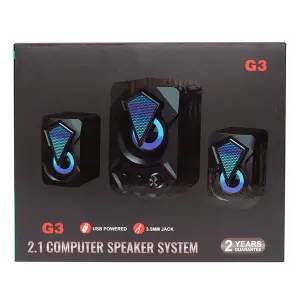 PARLANTES BAFLES RGB CON WOOFER 6W PC 3: ¡Sonido y Estilo Inigualables! - PARLANTES BAFLES RGB CON WOOFER 6W PC 3.