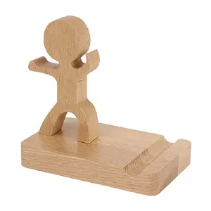 Soporte Base Celular Madera Persona
