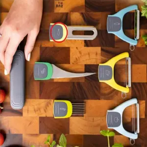 KIT PELADOR DE VERDURAS Y FRUTAS 6 EN 1: ¡Tu Cocina Más Fácil y Rápida! - KIT PELADOR DE VERDURAS Y FRUTAS 6 EN 1