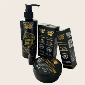 El Kit Completo para un Cabello Más Fuerte y Saludable - 3 MINOX 12 + SHAMPOO +  CERA + ACEITE