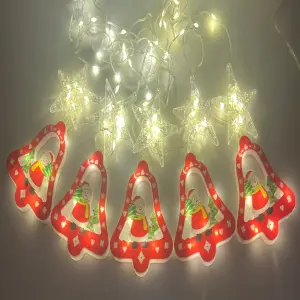 Cortina de Campana Luces de Navidad 3m: Ilumina tu Navidad - Cortina  De Campana luces de navidad 3m