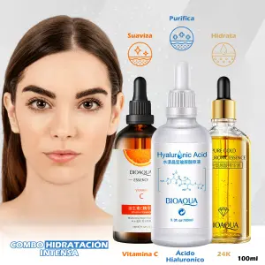 HIDRATACIÓN INTENSIVA + SERUM 24K BQY: Tu piel radiante en solo unos pasos - HIDRATACION INTENSIVA + SERUM 24K BQY