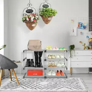Organizador Zapatero de 4 Niveles: ¡Maximiza tu Espacio! - Organizador zapatero 4 niveles