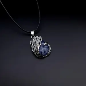 Collar Pavo Real Cuarzo Sodalita Estuche