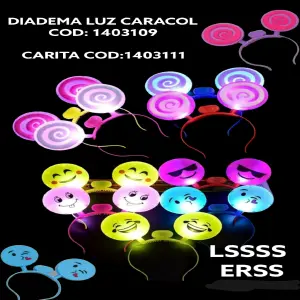 DIADEMA LUZ CARACOL Y CARITA: Ilumina tu estilo con un toque mágico - DIADEMA LUZ CARACOL Y CARITA