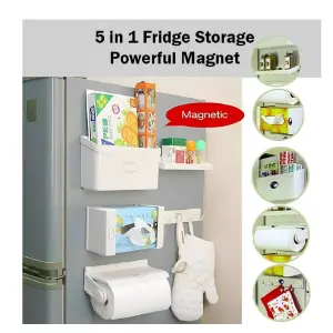 Organizador de Nevera Magnético 5 en 1: ¡Maximiza tu Espacio y Organiza tu Refrigerador! - Organizador de nevera magnetico 5 en 1