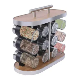ESPECIERO DE LUJO: 12 FRASCOS DE ELEGANCIA PARA TU COCINA - ESPECIERO DE LUJO 12 FRASCOS