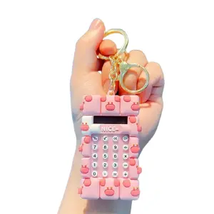 Llavero Mini Calculadora Animada Cerdo: ¡Adorable y Práctico! - Llavero Mini Calculadora Animada Cerdo