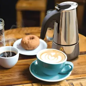 CAFETERA ITALIANA ESPRESSO MANUAL, 4T: Disfruta del Auténtico Sabor Italiano - CAFETERA ITALIANA ESPRESSO MANUAL, 4T