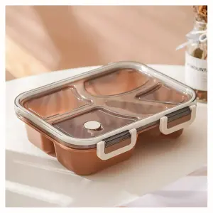 Portacomida Lonchera Recipiente 4 Div Cf: ¡El compañero ideal para tus comidas! - Portacomida Lonchera Recipiente 4 Div Cf