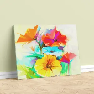 FLORES LIENZO 19: Un lienzo vibrante para tus creaciones - FLORES LIENZO 19