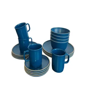 VAJILLA LUXURY EN MELAMINA: Elegancia Azul para tu Mesa - VAJILLA LUXURY EN MELAMINA COLOR AZUL