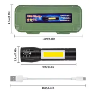 Linterna Recargable USB 3 Modos LED: Ilumina tu Mundo - Linterna Recargable Usb 3 Modos led
