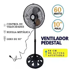 Ventilador Pedestal de Pie 10 Pulgadas C: Enfría tu espacio con estilo - Ventilador Pedestal De Pie 10 Pulgadas C