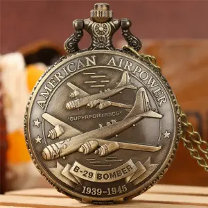 Reloj de Bolsillo Vintage de la Fuerza Aérea: Un Tesoro Aéreo - Reloj Bolsillo Avion Fuerza Aerea Vintag