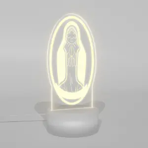 Lámpara Base LED Virgen de Guadalupe V26: Ilumina tu espacio con fe y estilo - Lampara Base Led Virge de Guadalupe V26