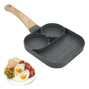 Sartén de 3 Puestos para Huevos y Arepas: ¡Cocina Perfecta en Minutos! - Sartén De 3 Puestos Para Huevos Arepas